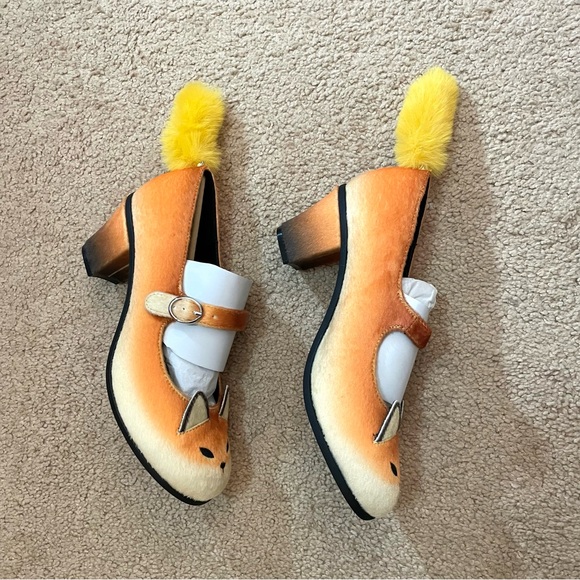 Hot Chocolate Foxy Tail Mary Jane Heels Sz 9 New - Picture 5 of 10